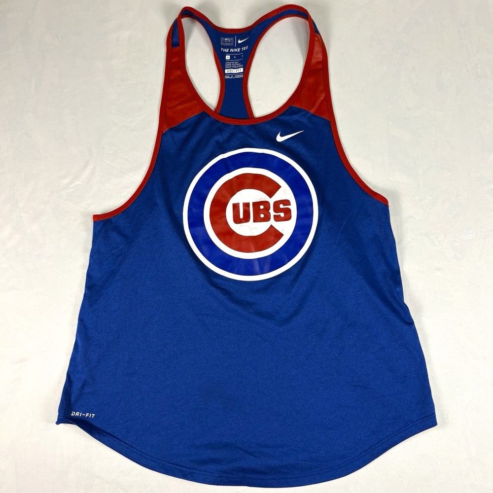 Nike Chicago Cubs MLB Dri-FIT Tank Top Blue/Red/White Mens Size M Licensed
